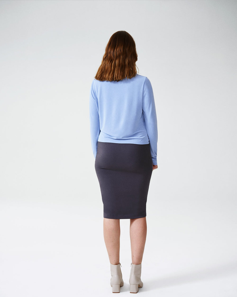 Este Long Sleeve Knot Tee - Periwinkle