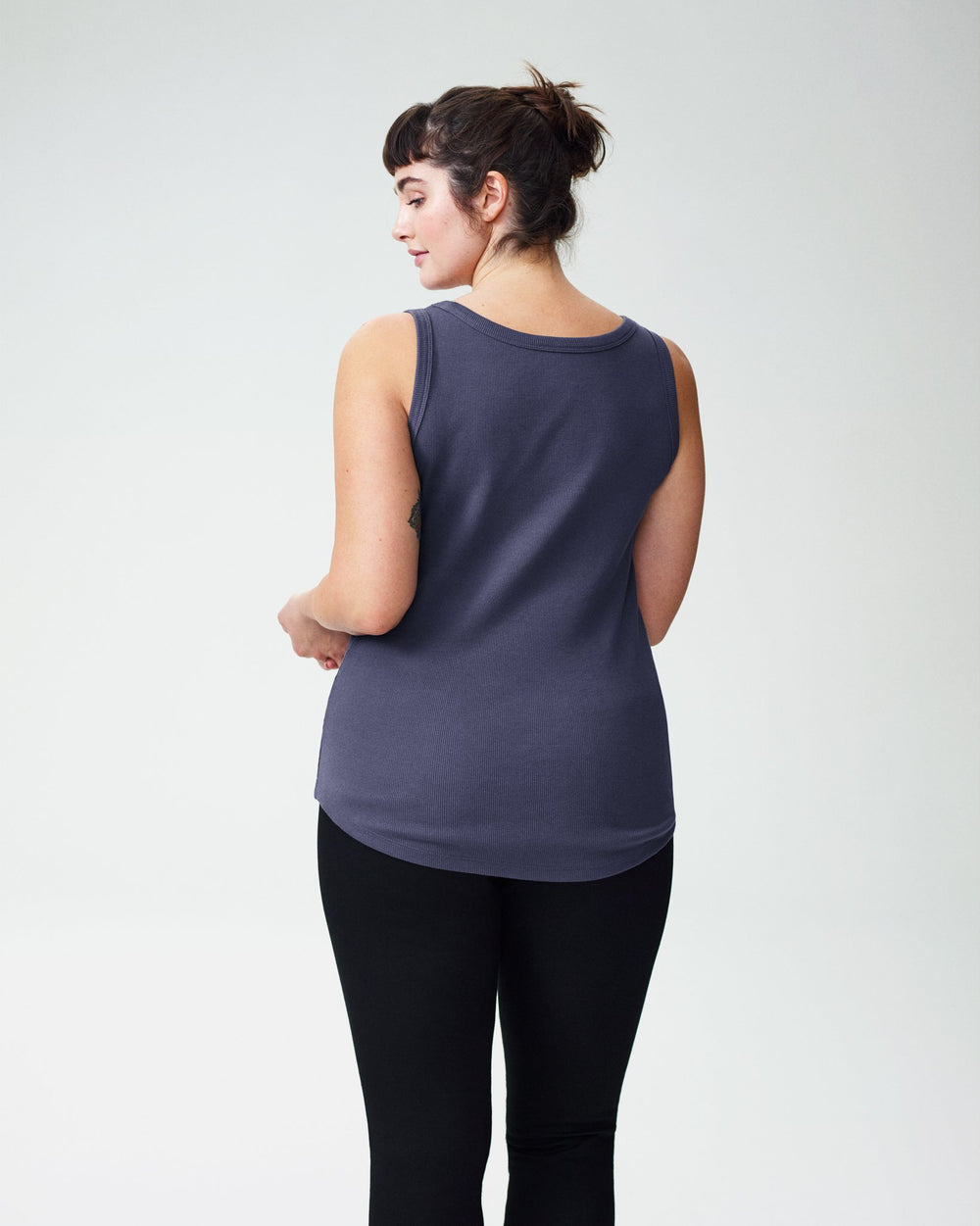 Loire Ribbed Tank - Slate