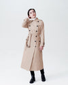 Tirsa Long Trench Coat - Khaki