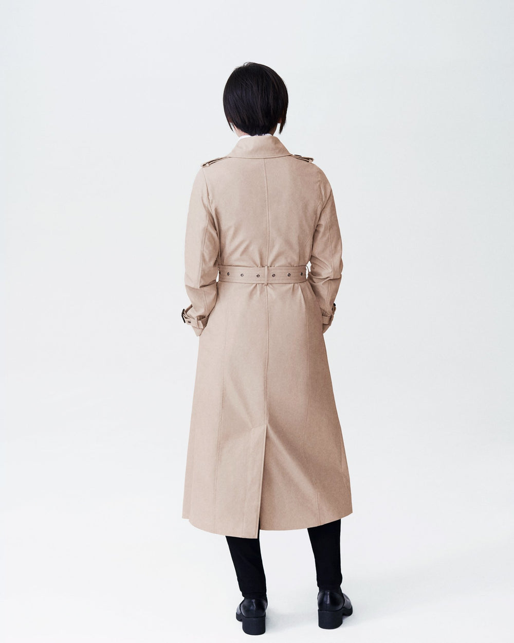 Tirsa Long Trench Coat - Khaki