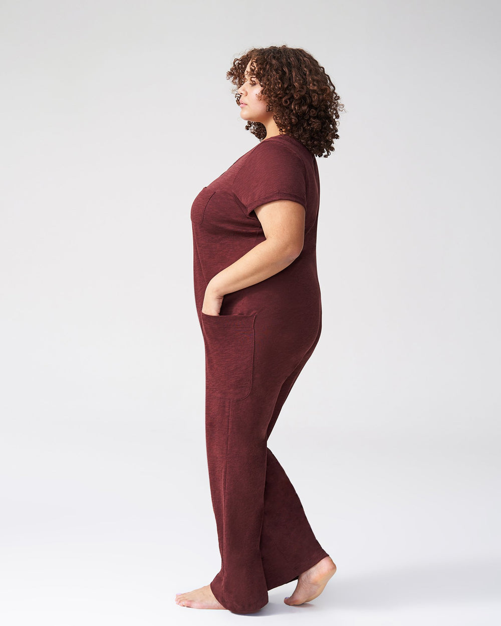 Holley Jersey Jumpsuit - Brown
