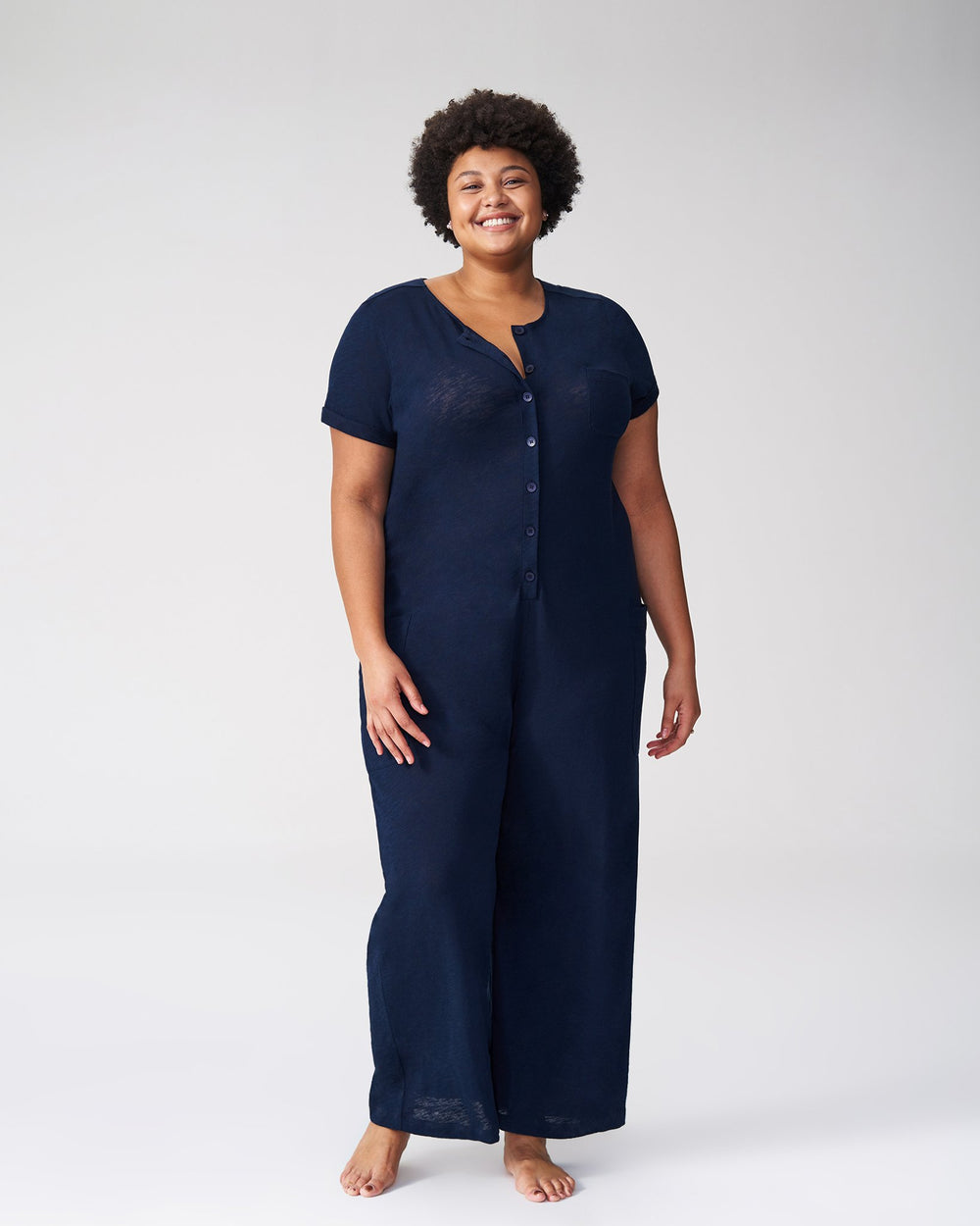 Holley Jersey Jumpsuit - Navy