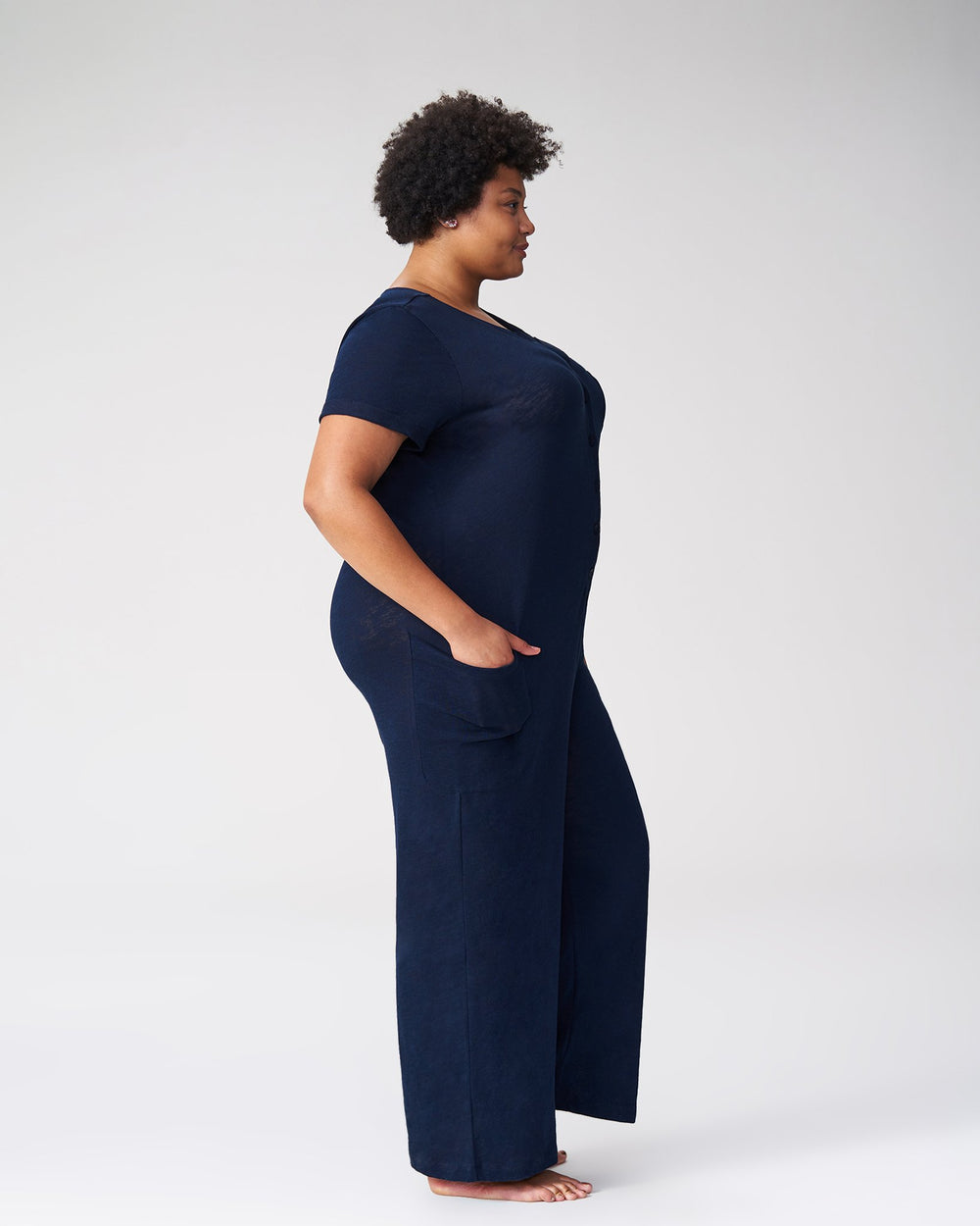 Holley Jersey Jumpsuit - Navy