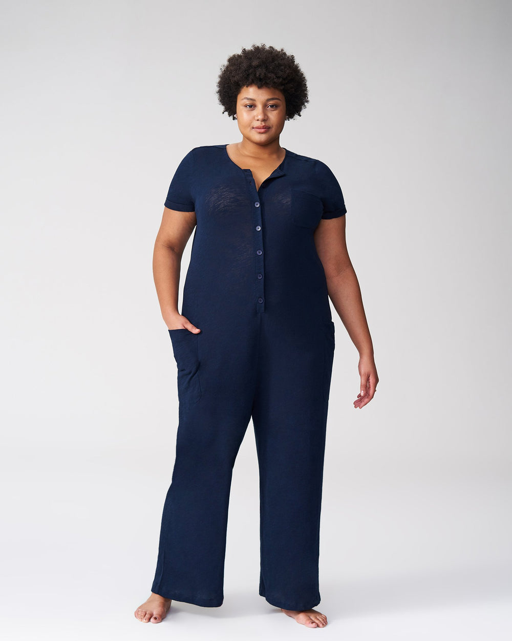 Holley Jersey Jumpsuit - Navy