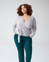 Billie Wrap Top - Heather Grey