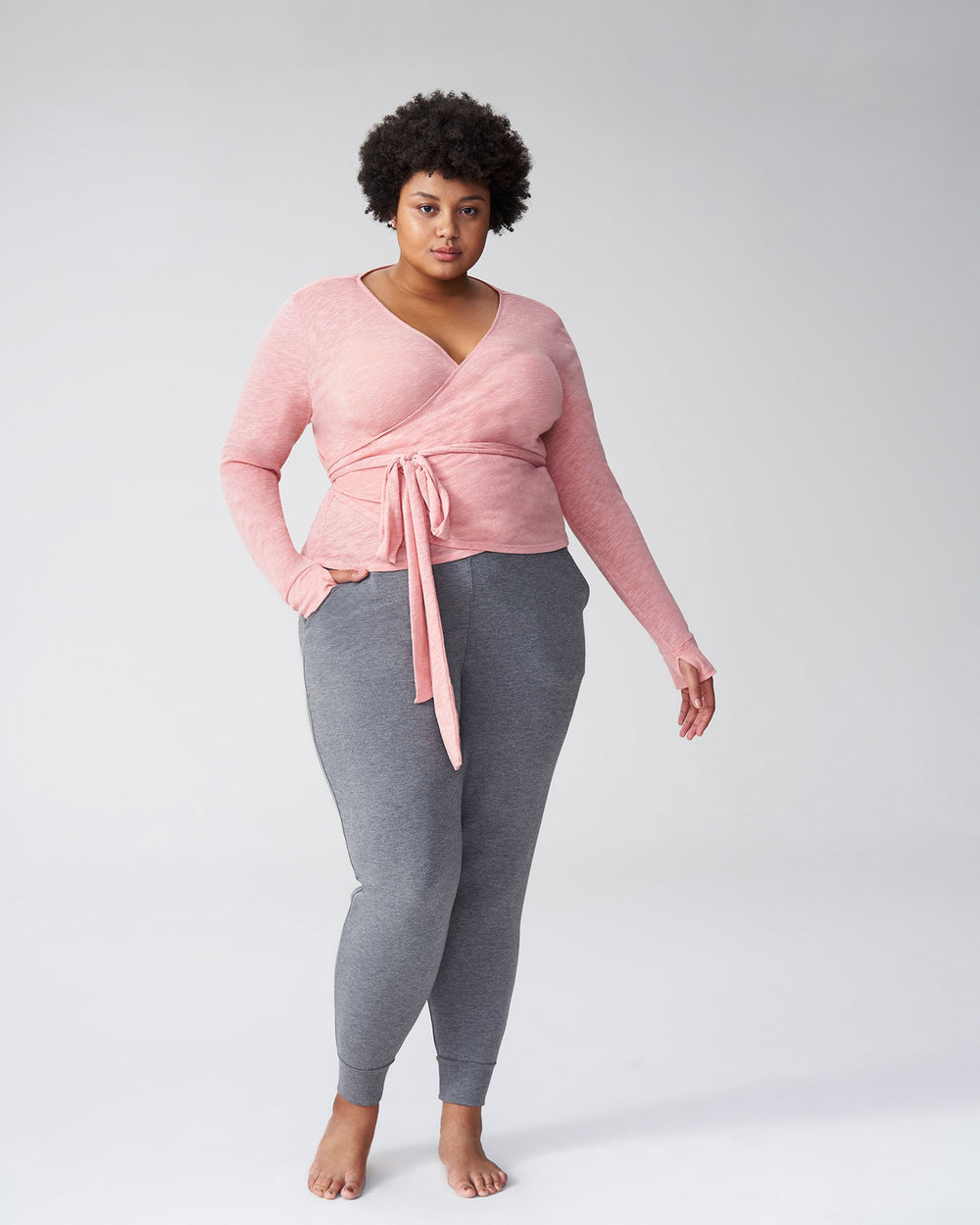 Billie Wrap Top - Rose