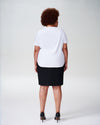 Mackaya Luxe Twill Knot Top - White