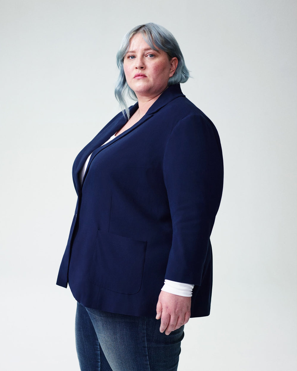 Meg Short Blazer - Navy