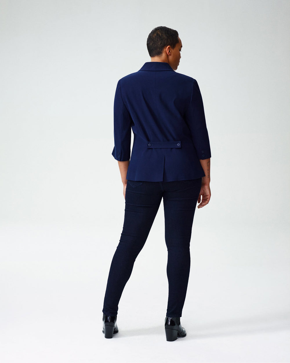 Meg Short Blazer - Navy