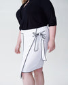 Navia Outline Wrap Skirt - White
