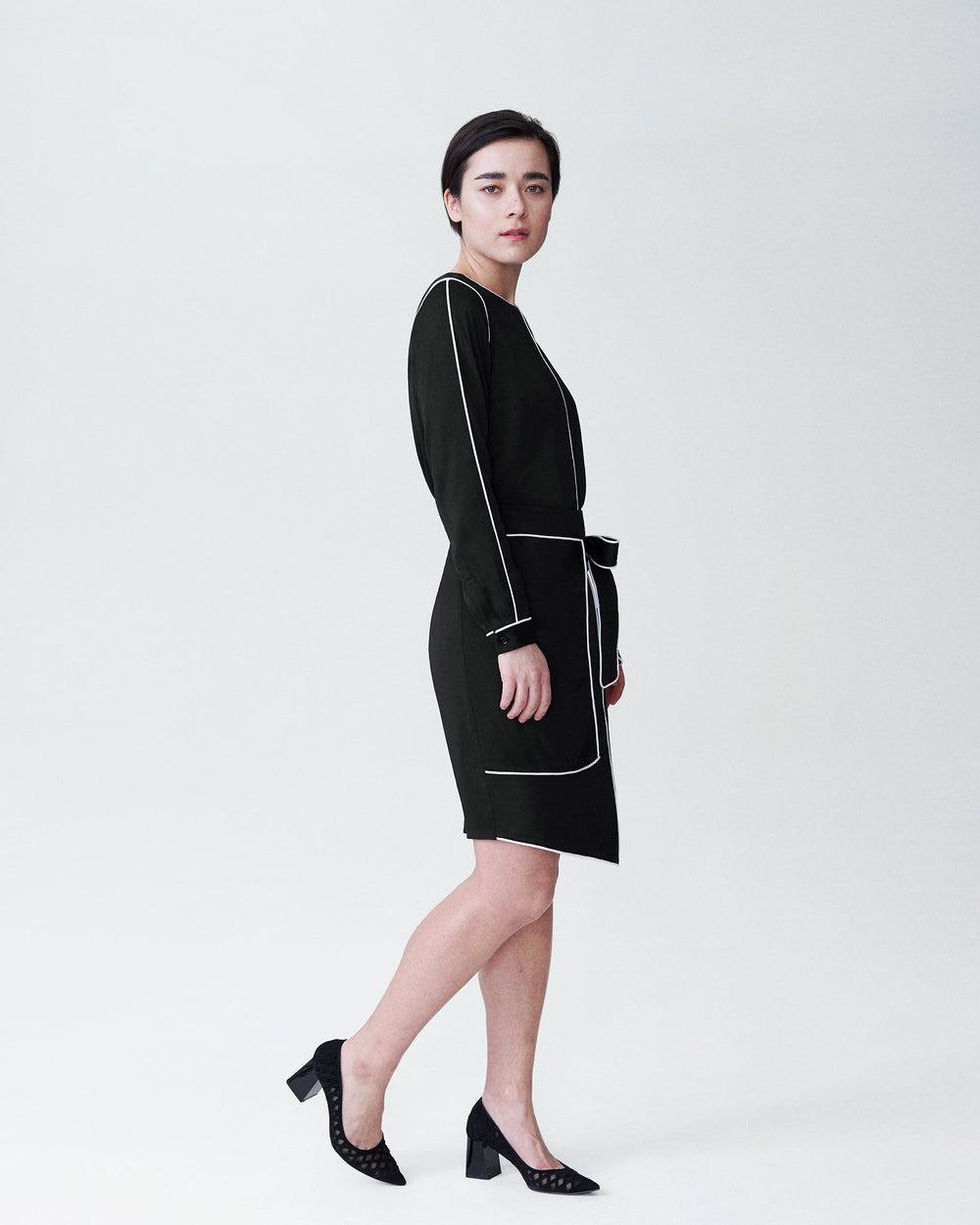 Elsa Outline Top  - Black