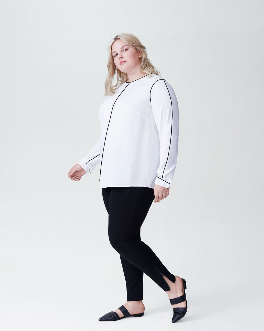 Elsa Outline Top  - White