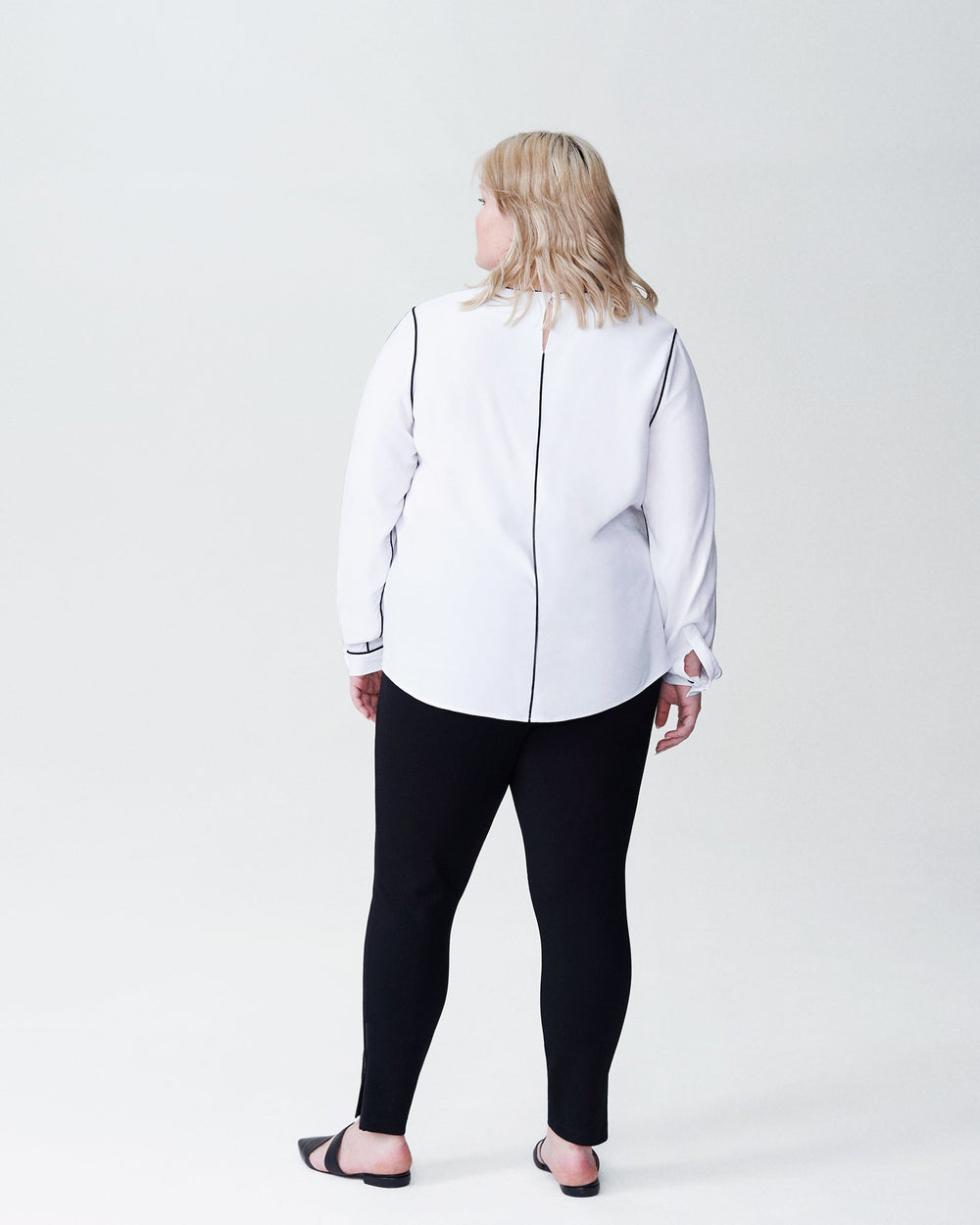 Elsa Outline Top  - White