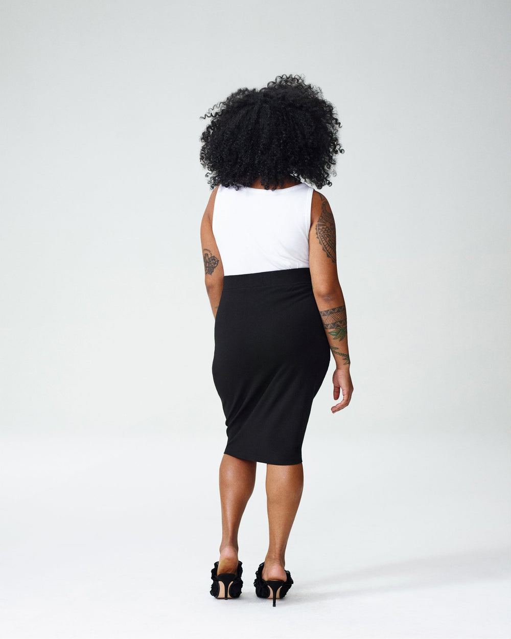 Petite Danube Heavyweight Jersey Skirt - Black