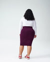 Petite Danube Heavyweight Jersey Skirt - Eggplant