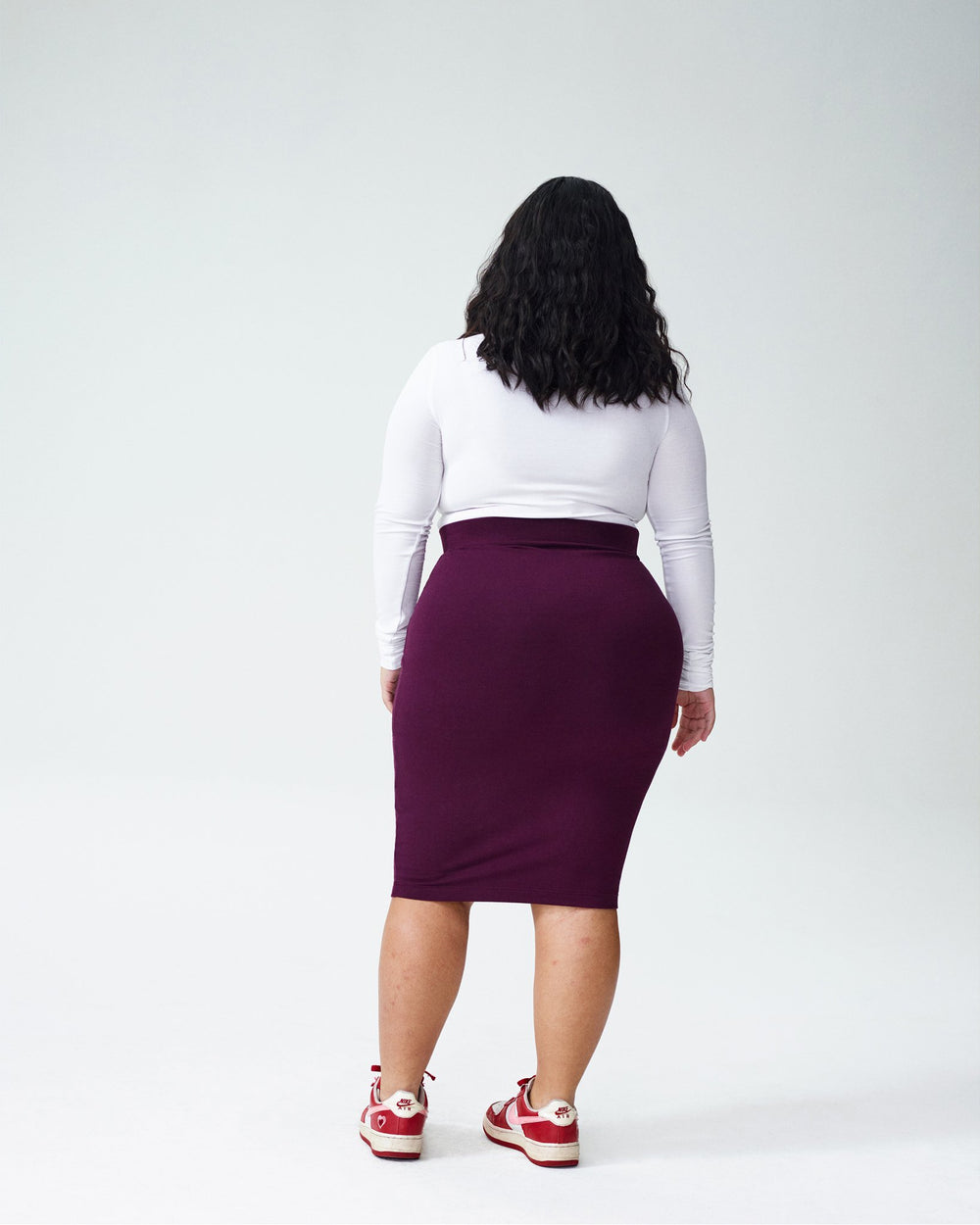 Petite Danube Heavyweight Jersey Skirt - Eggplant