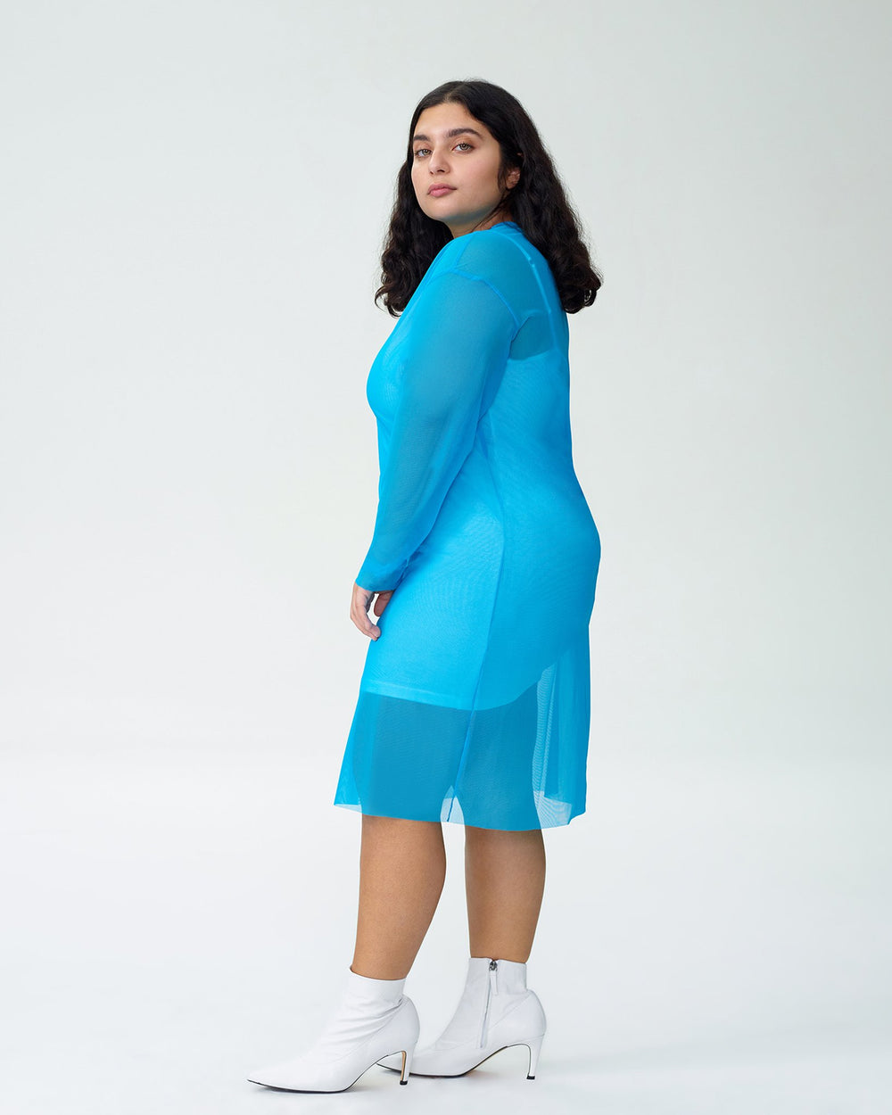 Petite Thames Fog Dress - Azure