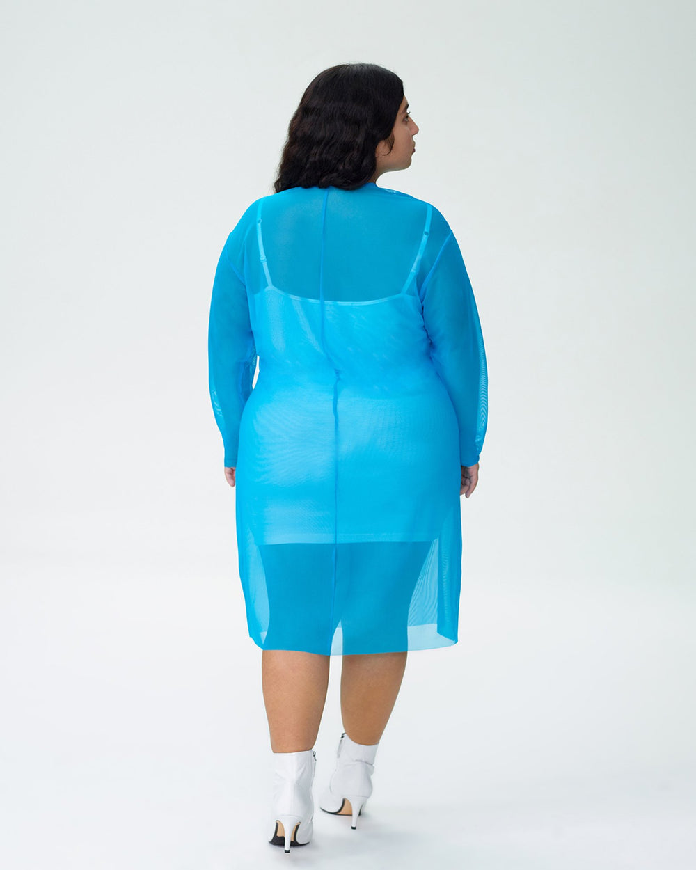 Petite Thames Fog Dress - Azure