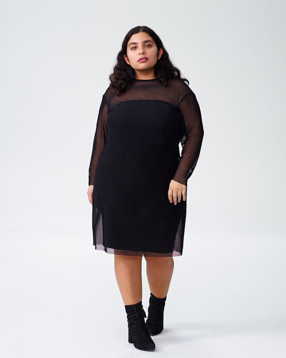 Petite Thames Fog Dress - Black