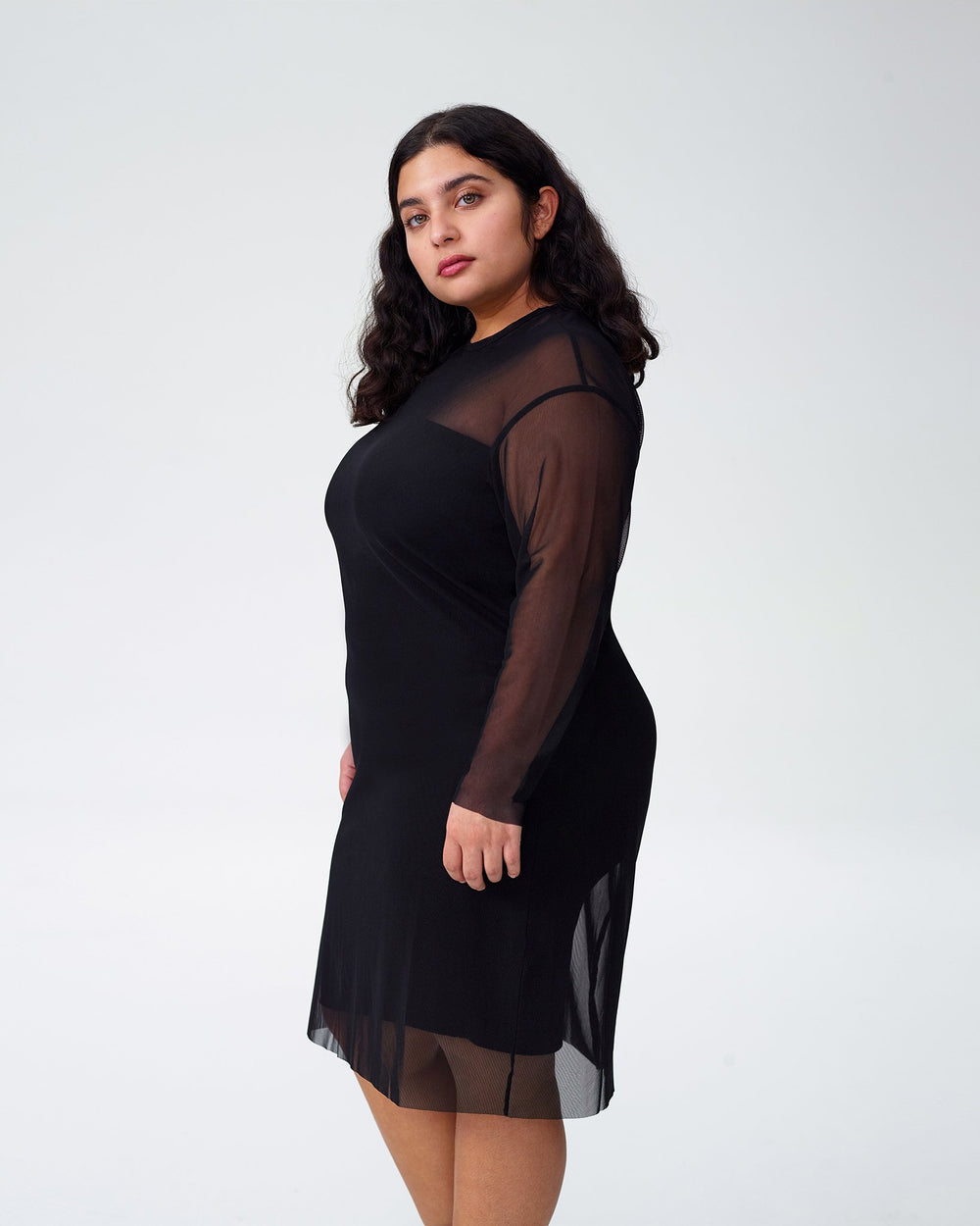 Petite Thames Fog Dress - Black