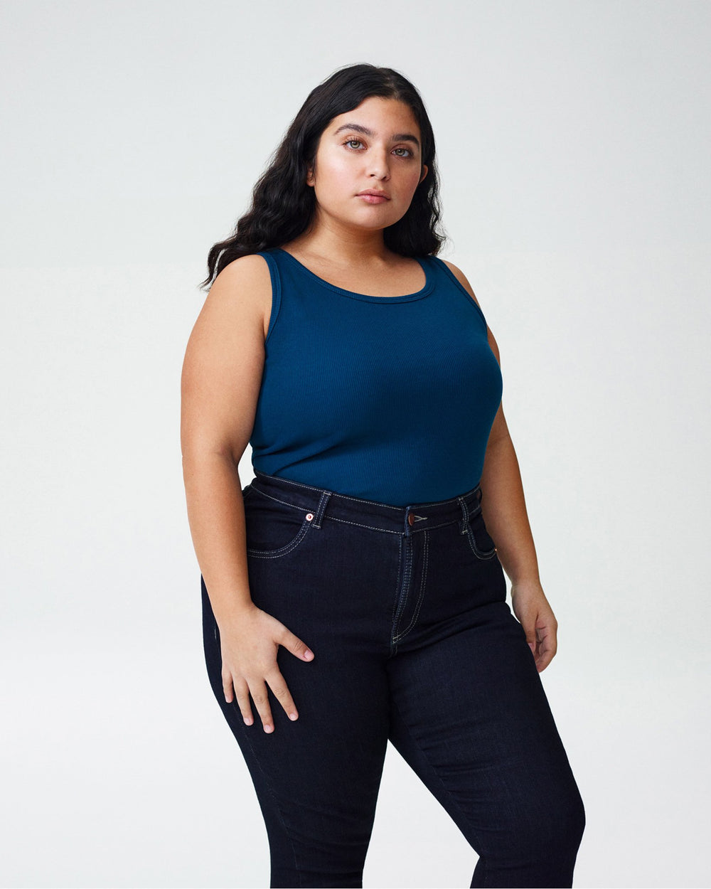 Petite Loire Ribbed Tank - Marine