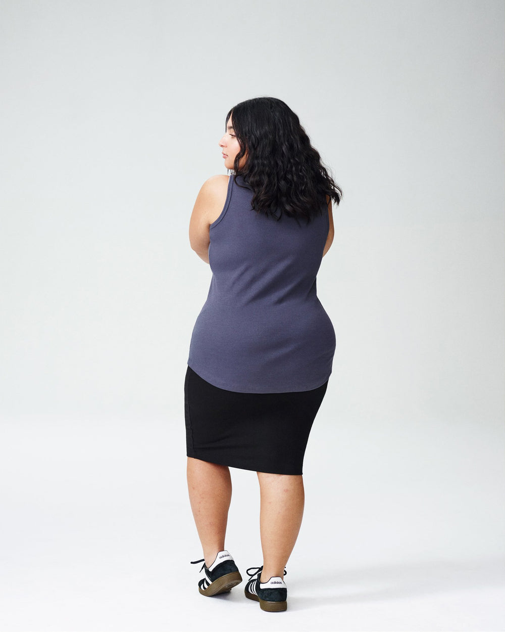 Petite Loire Ribbed Tank - Slate