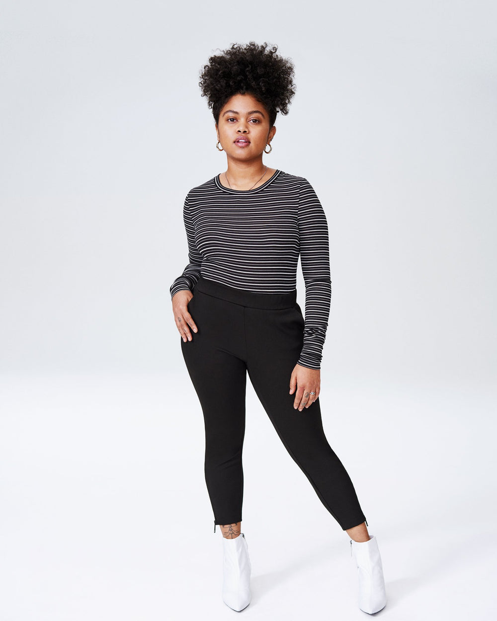 Petite Moro Pocket Ponte Pants - Black