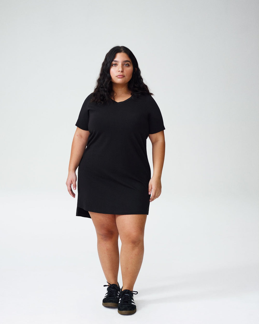 Petite Tesino Washed Jersey Dress - Black