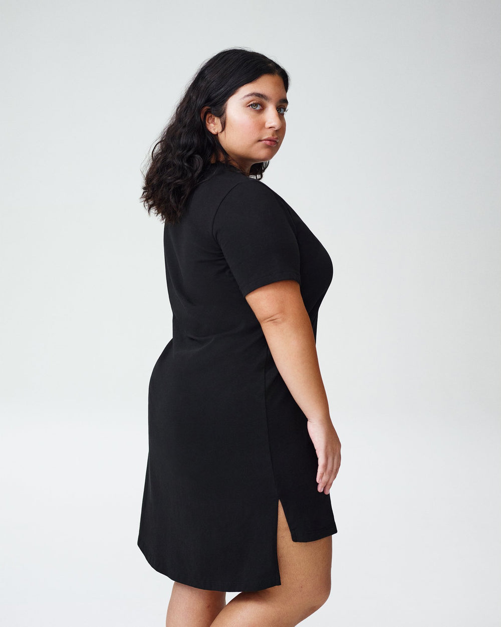 Petite Tesino Washed Jersey Dress - Black