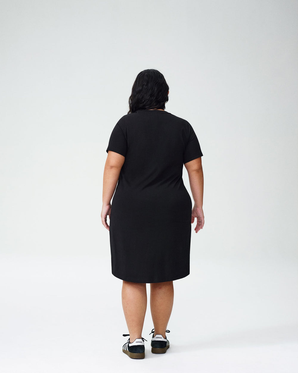 Petite Tesino Washed Jersey Dress - Black