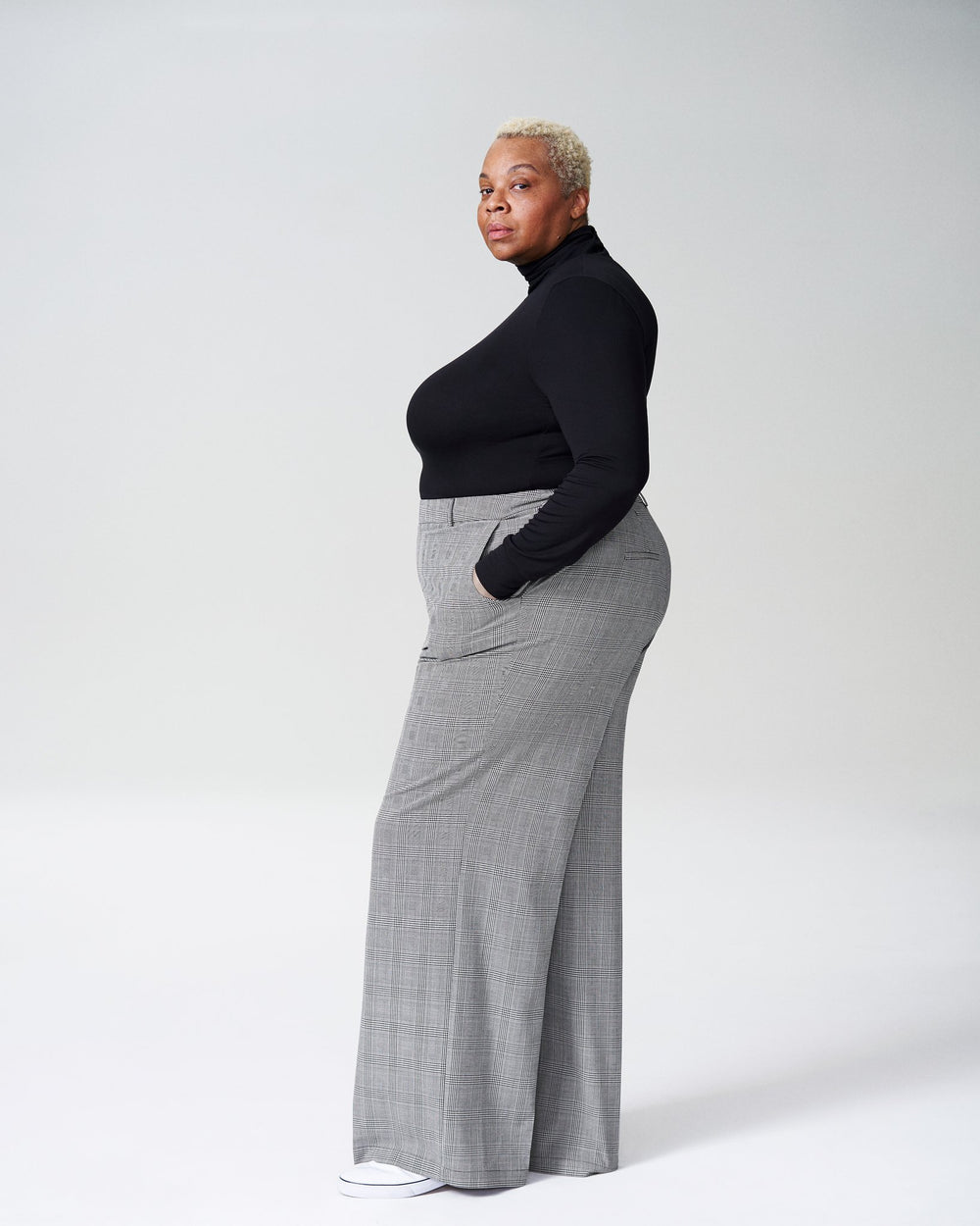 Emma Pants - Grey Plaid