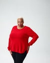 Raquette Cashmere Sweater - Poppy Red Image Thumbnmail #2