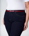 Leather Reversible Belt - Black/Red