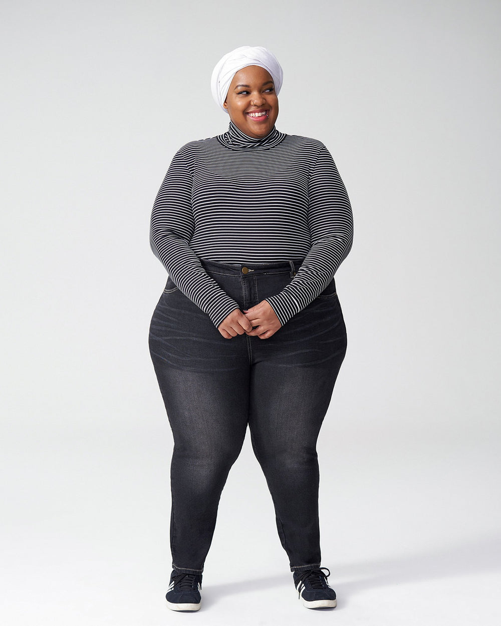 Foundation Turtleneck - Black/White Stripe