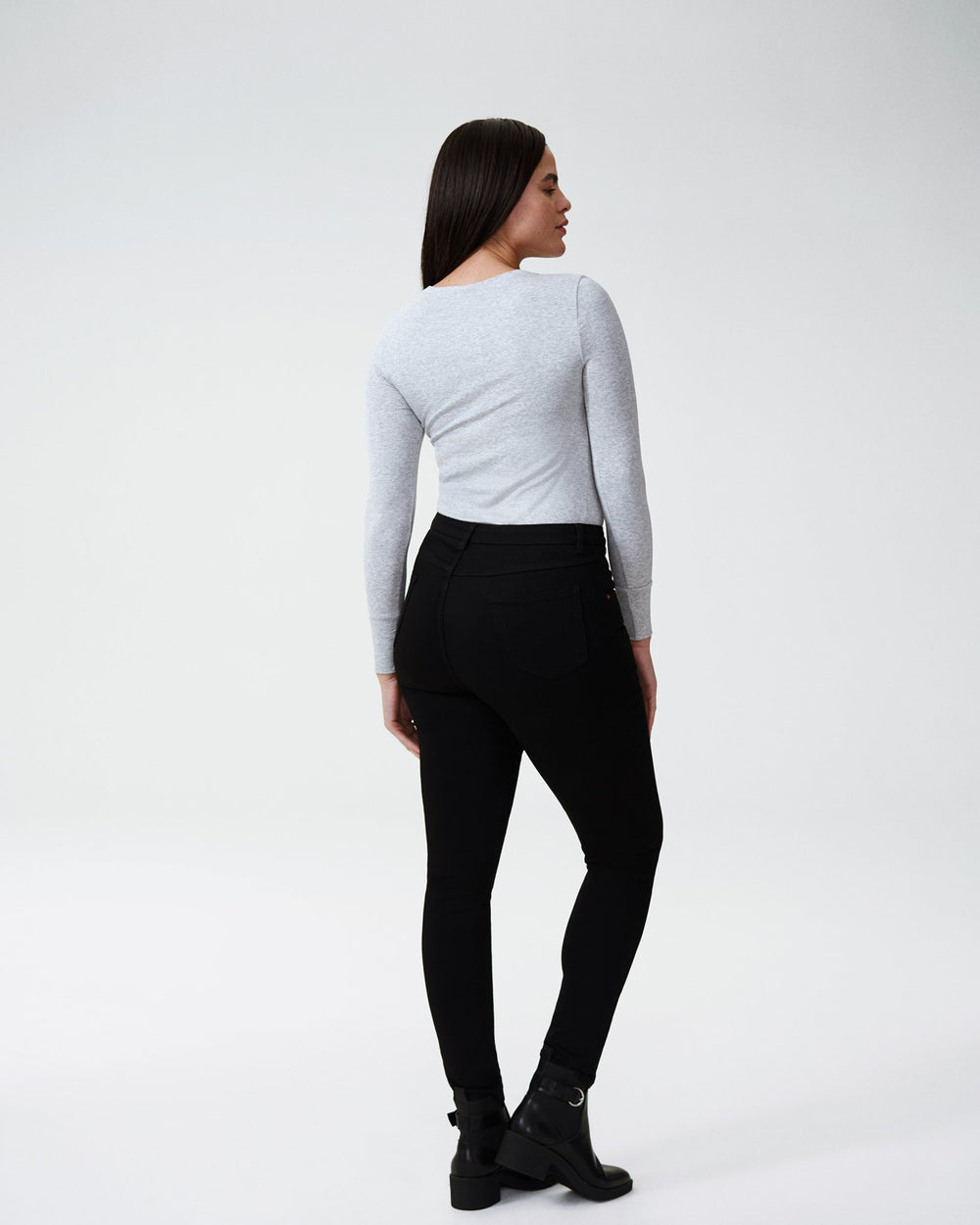 Seine High Rise Skinny Jeans 32 Inch - Black