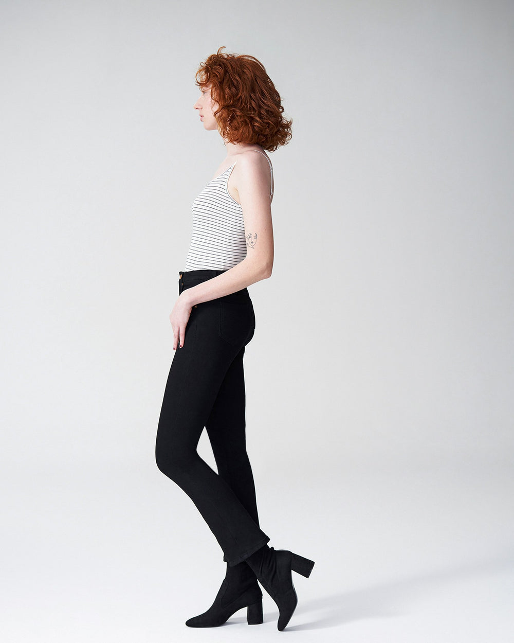 Foundation Camisole - White/Black Stripe