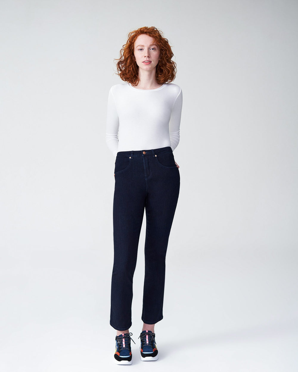 Foundation Long Sleeve Crew Neck Tee - White