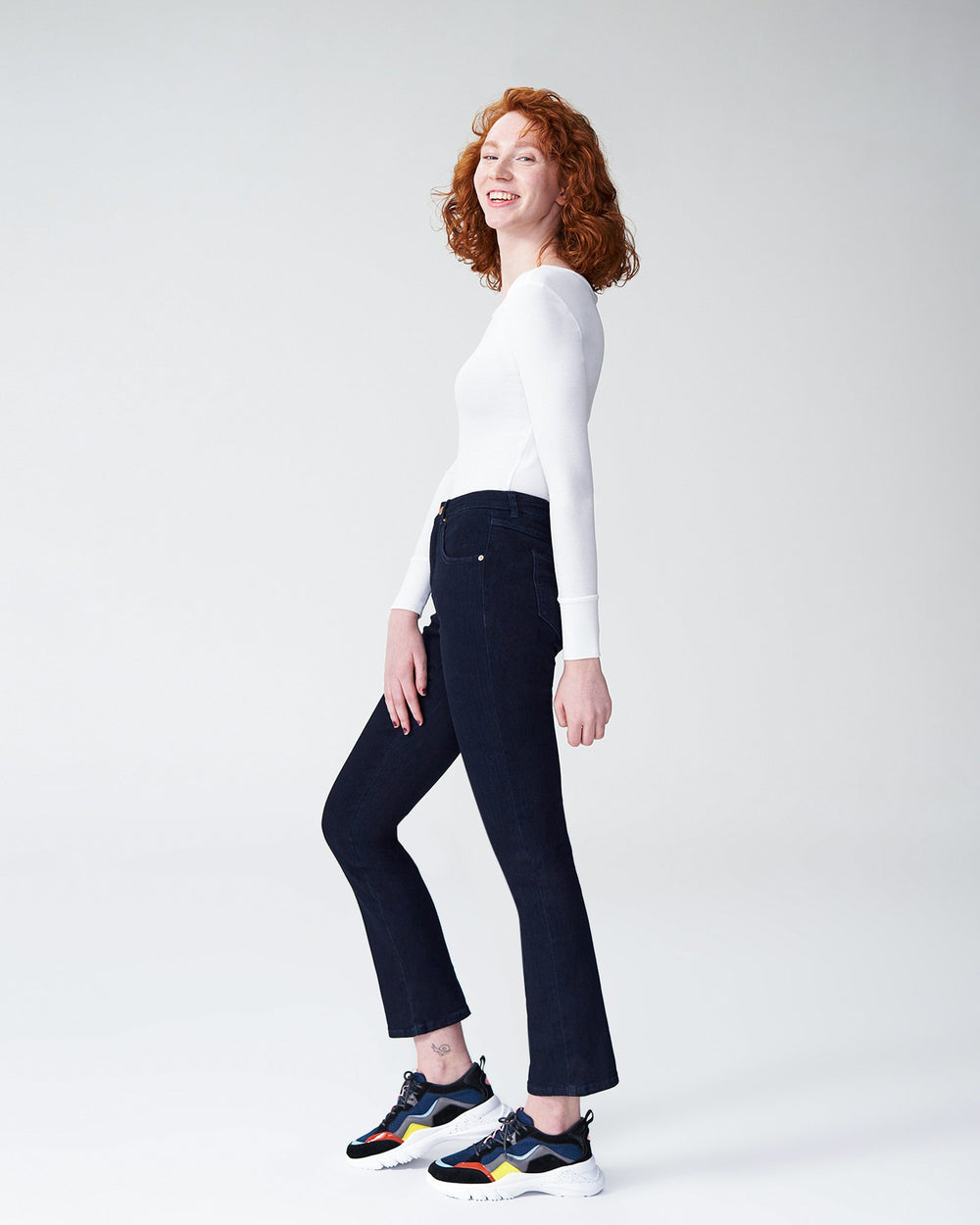 Foundation Long Sleeve Crew Neck Tee - White