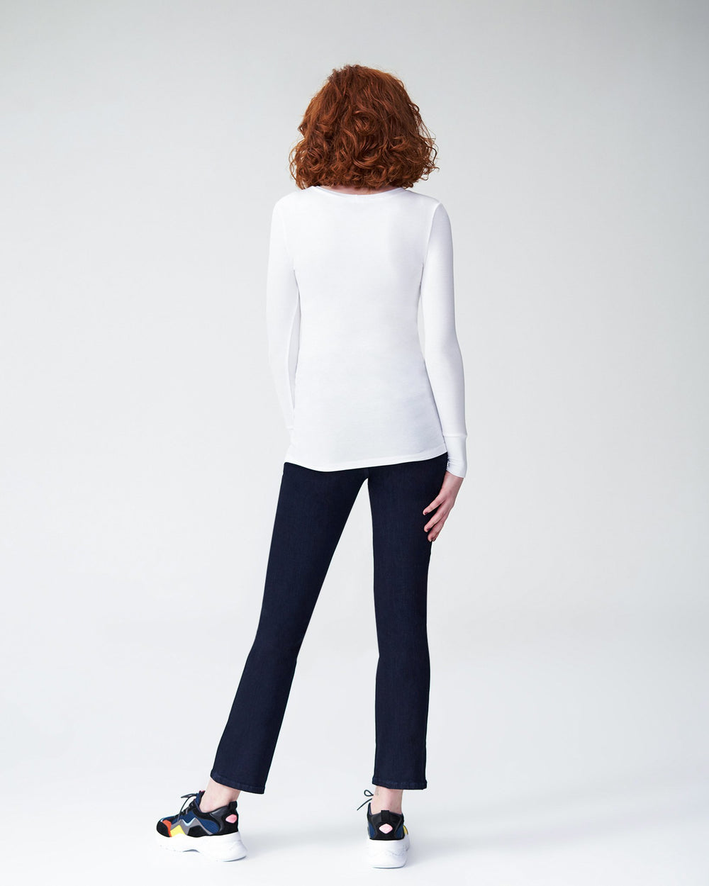 Foundation Long Sleeve Crew Neck Tee - White