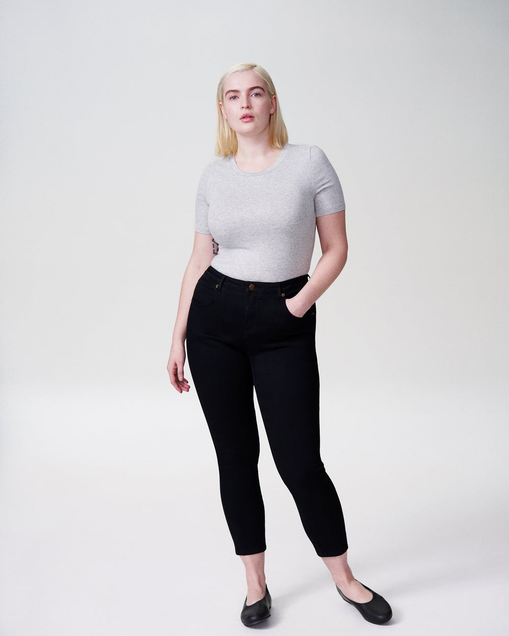 Seine Mid Rise Jeans 27 Inch - Solid Black