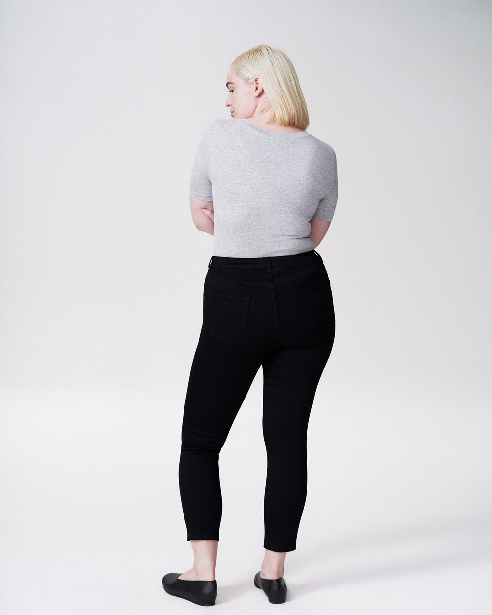 Seine Mid Rise Jeans 27 Inch - Solid Black