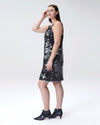 Wonder Sequin Slip Dress - Silver/Black