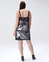 Wonder Sequin Slip Dress - Silver/Black