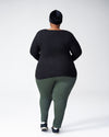 Foundation Long Sleeve V Neck Tee - Black