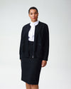 Lynn Luxe Twill Pencil Skirt - Black