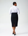 Lynn Luxe Twill Pencil Skirt - Black