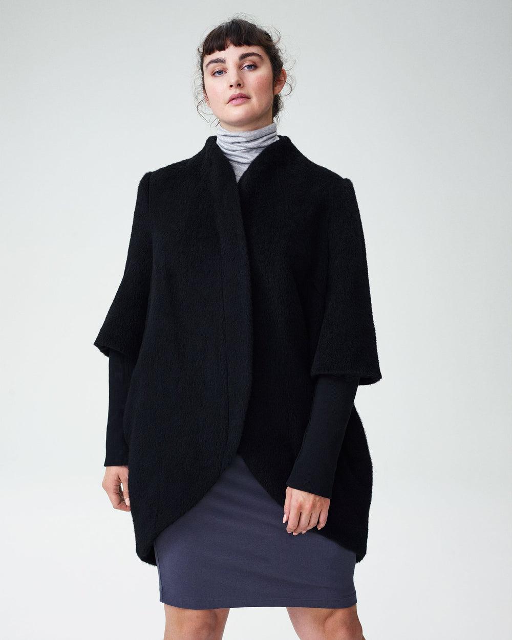 Talfer Cocoon Coat - Black
