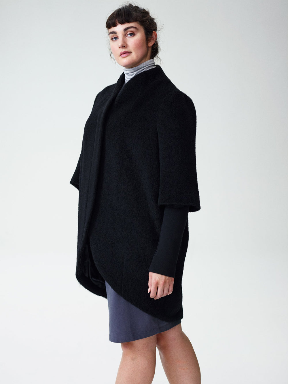 Talfer Cocoon Coat - Black