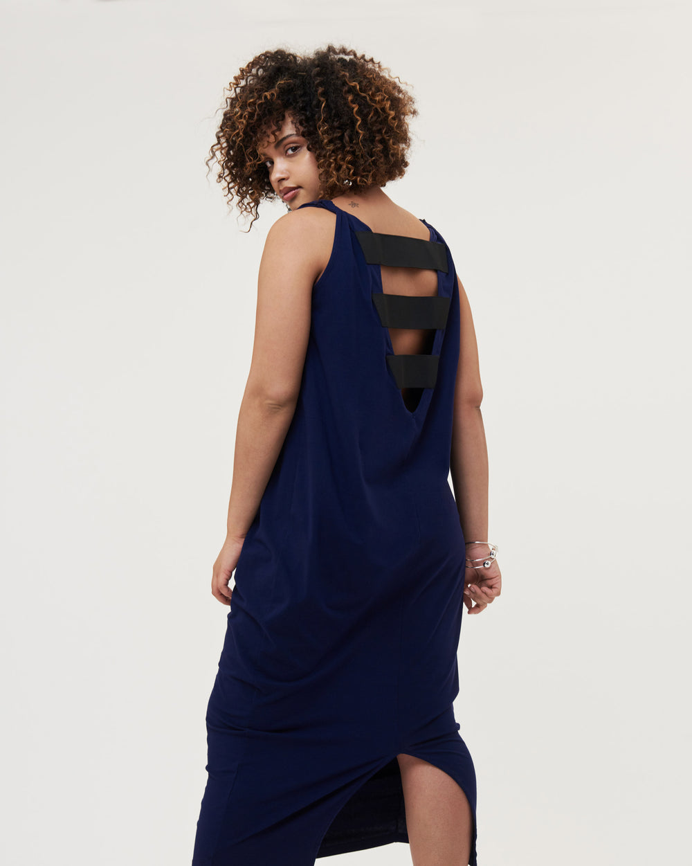Tenna Washed Jersey Maxi Dress - Evening Blue