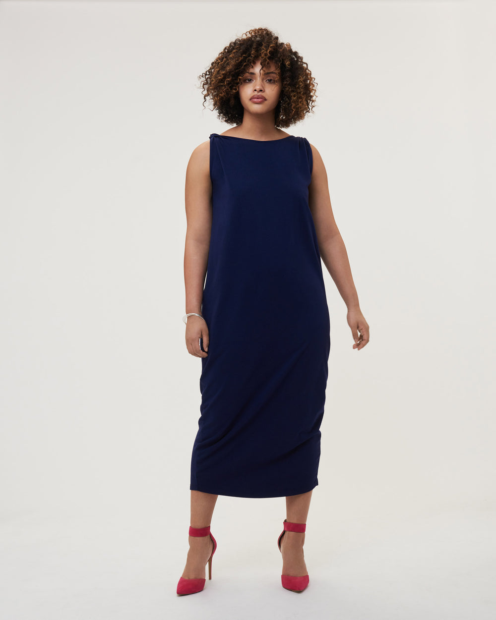 Tenna Washed Jersey Maxi Dress - Evening Blue